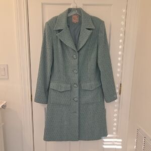 Young Essence Women's Teal Trench Coat